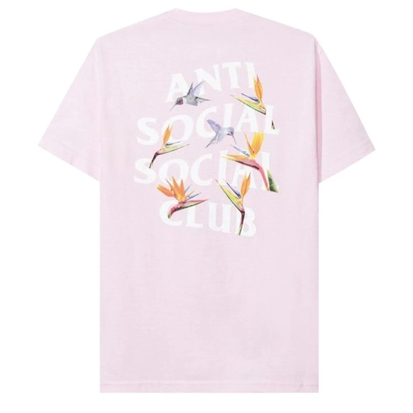 Anti Social Social Club Other - Anti Social Social Club Pair Of Dice Tee Shirt Humming Bird Light Pink Large